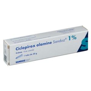 CICLOPIROX OLAMINE SANDOZ 1% crème 30 g en tube