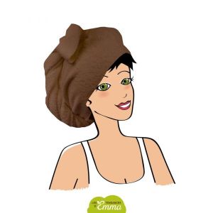 Les Tendances d'Emma Serviette à cheveux bambou marron