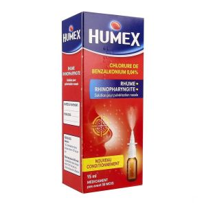 Humex Fournier 0,04 % Pour Cent Solution Pour Pulverisation Nasale 1 Flacon(S) En Verre Brun De 15 Ml Avec Pompe Doseuse Polypropylene