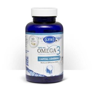 Lysi Omega 3 Capital cérébral - 60 gélules