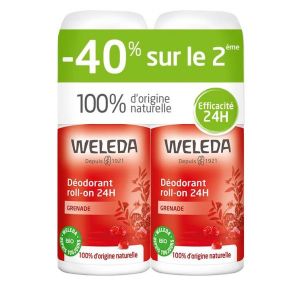Weleda Duo Déodorant roll-on 24H Grenade - 2 x 50 ml