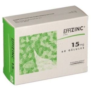 EFFIZINC 15 mg (gluconate de zinc) gélules B/60