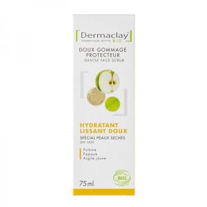 Dermaclay - Gommage visage hydratant, lissant - tube 75 ml