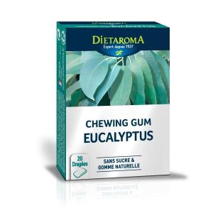 Dietaroma Chewing gum eucalyptus sans sucre - 20 dragées