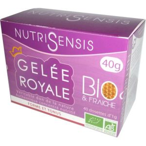 Nutrisensis Gelée royale fraiche BIO - 40 dosettes de 1 g