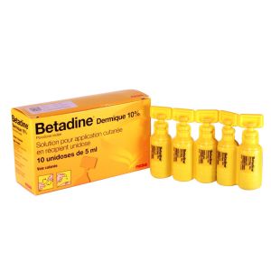 Betadine Dermique 10 Pour Cent Solution Pour Application Cutanee En Recipient Unidose B/10