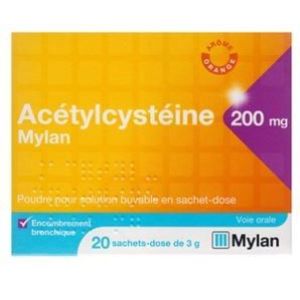 Acetylcysteine Viatris Conseil 200 Mg Poudre Pour Solution Buvable En Sachet-Dose B/20