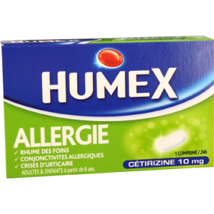 Humex Allergie Cetirizine 10 Mg Comprime Pellicule Secable B/7