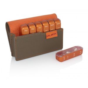 Pilbox min pilulier  hebdomadaire modulable taupe
