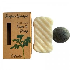 F.E.T.E From Earth To Earth - Duo d'éponges konjac corps et visage