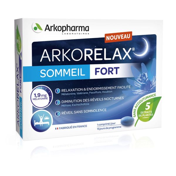 Arkorelax sommeil fort boite de 15 comprimes