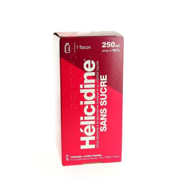 Helicidine 10 % Sans Sucre Sirop Edulcore A La Saccharine Sodique Et Au Maltitol Liquide 250 Ml En Flacon (Polyethylene Ambre)