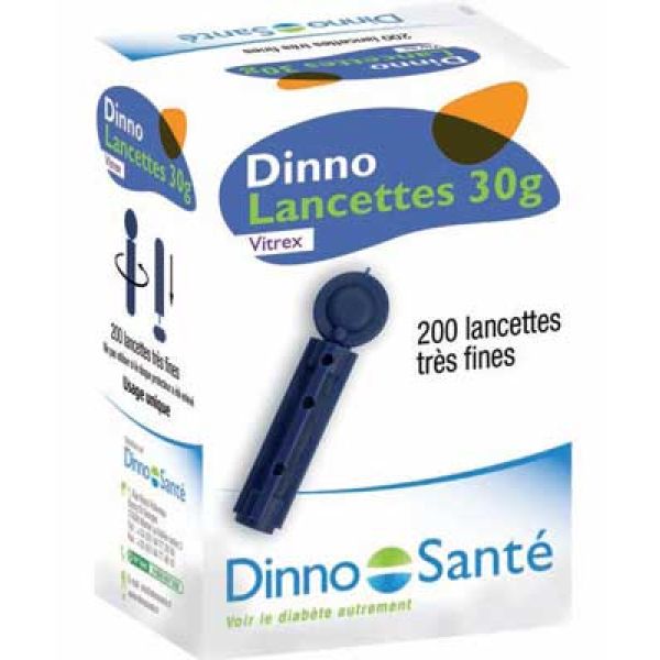 DINNO LANCETTES 30G VITREX G30 200 lancettes