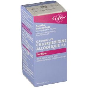 Gluconate De Chlorhexidine Alcoolique A 0,5 % Incolore Gifrer Solution Pour Application Cutanee 1 Flacon(S) Polyethylene Haute Densite (Pehd) De 125 M