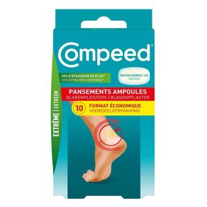 Compeed Pansements Ampoules Extreme Format Economique 4,2*6,8 Cm 10