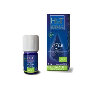 Herbes & Traditions HE Vanille (Vanilla planifolia) Oléorésine hydrosoluble Bio - 5 ml