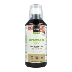DRAINAXYL 500 FRUITS ROUGES Solution buvable, complément alimentaire minceur aux extraits végétaux, fl 500 ml