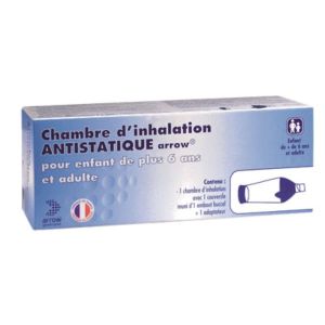 ARROW CHAMBRE D'IHNALATION ANTISTATIQUE Chambre d'inhalation avec embout buccal et adaptateur, unité