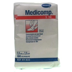 Medicomp Non Sterile 7,5Cm*7,5Cm 4 Plis Ref:411843/1 40G Compresse 100