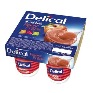 Delical Nutra'Pote Pomme Fraise Compotes 200 G Bt 4