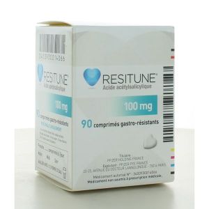 Resitune 100 Mg (Acide Acetylsalicylique) Comprimes Gastro-Resistants En Flacon B/90
