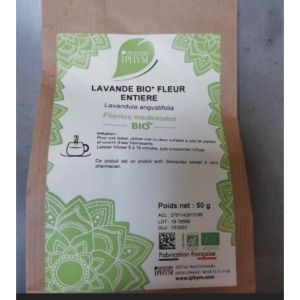 LAVANDE BIO FLEUR ENTIERE IPHYM Fleur de lavande bio, entière, vrac, sac 50 g