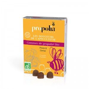Propolia / Apimab - Gommes de propolis prune & cerise BIO - sachet 45 g