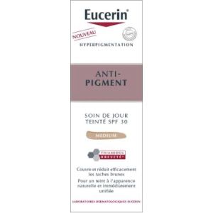EUCERIN HYPERPIGMENTATION ANTIPIGMENT SOIN DE JOUR TEINTE SPF 30 Soin de jour anti-tache SPF 30 au Thiamidol, teinté medium, fl 50 ml