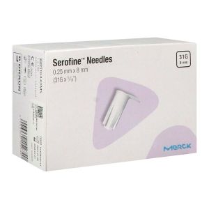 SEROFINE EASYPOD Aiguille pour dispositif d'injection Easypod, injecteur d'hormone de croissance, G31, 0,25 mm x 8 mm, bt 100