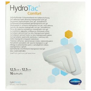 HYDROTAC COMFORT Pansement hydrocellulaire, hydroapaisant, à bords adhésifs, 12,5 cm x 12,5 cm (ref. 685809), bt 16