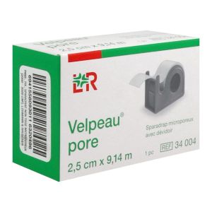 VELPEAUPORE SPARADRAP MICROPORE 9,14x2,5 M*CM BLANC 1