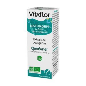 BOURGEONS GENEVRIER VITAFLOR BIO Solution buvable, complément alimentaire à base de plantes, fl 15 ml