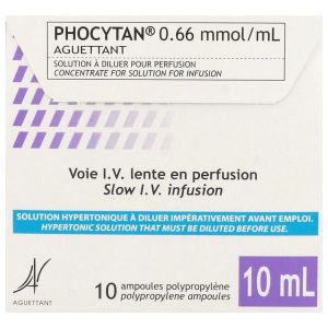 PHOCYTAN Solution à diluer pour perfusion 0,66 mmol/ml, boîte 10 ampoules 10 ml