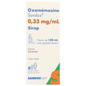 OXOMEMAZINE SANDOZ Sirop 0,33 mg/ml, flacon 150 ml avec gobelet-doseur