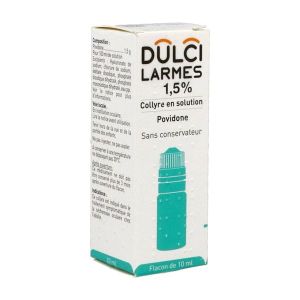 DULCILARMES Collyre en solution 1,5 %, boîte 1 flacon compte-gouttes 10 ml