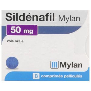 MYLAN SILDENAFIL 50 MG BOITE DE 8 COMPRIMES