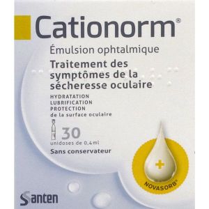 Cationorm emulsion ophtalmique 30 unidoses