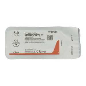 MONOCRYL 1 13MM 3/8 TRI C389