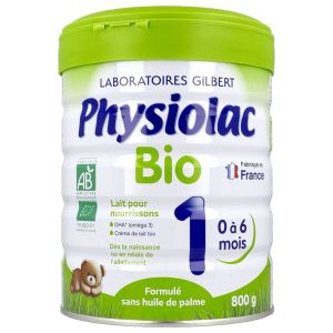 PHYSIOLAC BIO 1 Lait pour nourrisson 1er âge, bt 800 g