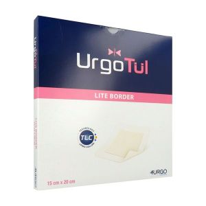 URGOTUL LITE BORDER Pansement absorbant lipido-colloïde extra mince adhésif, 15 cm x 20 cm, bt 10