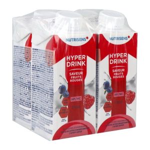 NUTRISENS HYPERDRINK HP HC 2 KCAL Denrée alimentaire destinée à des fins médicales spéciales, fruits rouges, 200 ml x 4
