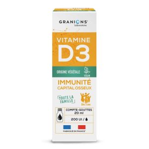 Granions Vitamine D3 200 UI - flacon compte gouttes 20 ml