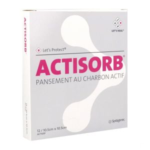 Actisorb Pansement 10,5*10,5 Cm Bt 12