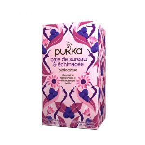 Pukka Infusion Baies de Sureau & Echinacée (Elderberry & Echinacea) BIO - 20 sachets