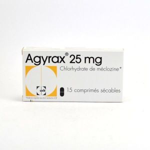 Agyrax 25 Mg (Chlorhydrate De Meclozine) Comprimes Secables B/15