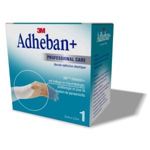 Adhéban  3 cm x 2.5 m Bandes élastiques adhésives