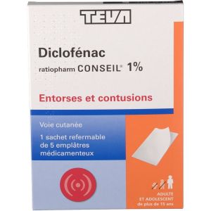 Diclofenac Teva Conseil 1 % Emplatre Medicamenteux B/5