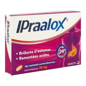 IPRAALOX COMPRIME GASTRORESISTANT 20 MG BOITE DE 14