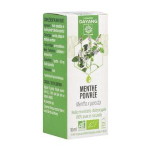 DAYANG HUILE ESSENTIELLE BIO Huile essentielle, complément alimentaire à base de menthe poivrée HECT, fl 10 ml
