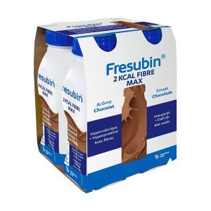 FRESUBIN 2 KCAL FIBRE DRINK MAX Denrée alimentaire destinée à des fins médicales spéciales, chocolat, 300 ml x 4